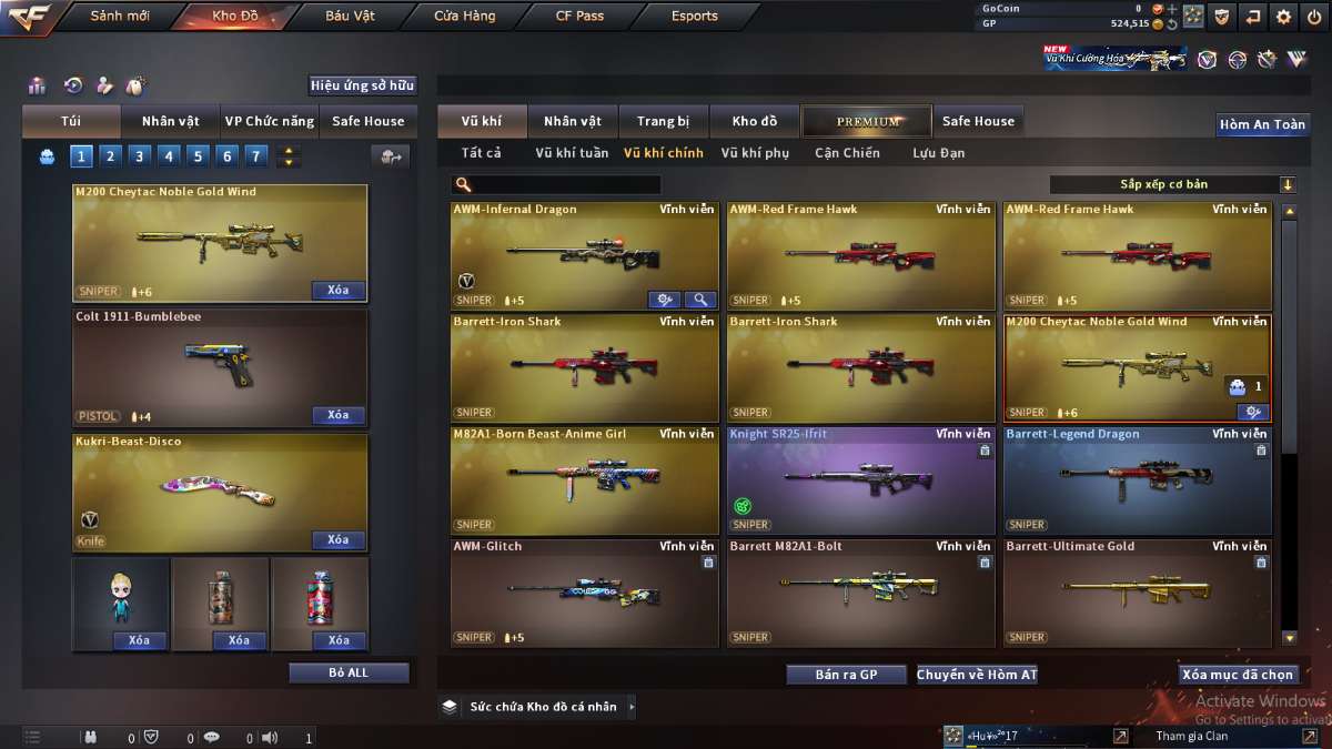 shop acc cf uy tin gia re